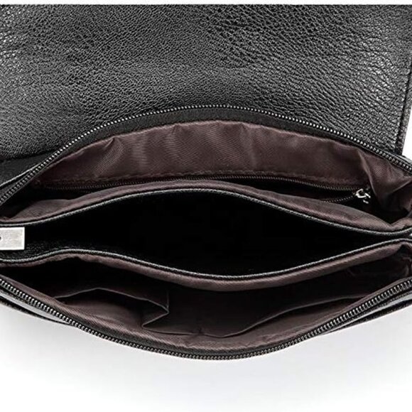 Womens Punk Skull Print Crossbody Bag PU Leather Gothic Skull Shoulder Bag Purse - Picture 6 of 7